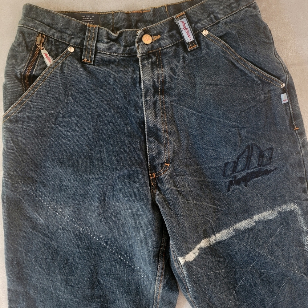 Vintage Johnny Blaze Mens Wide Leg Jeans 32 Baggy Hip Hop Skater - Picture 7 of 15